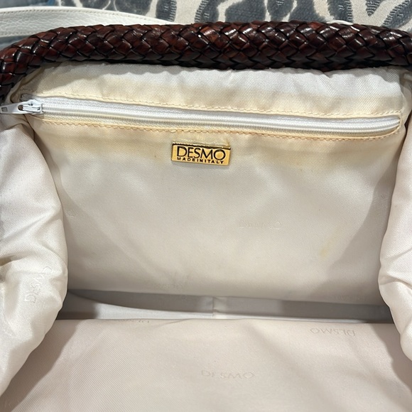 Desmo Italian White Purse w straps - Picture 6 of 9